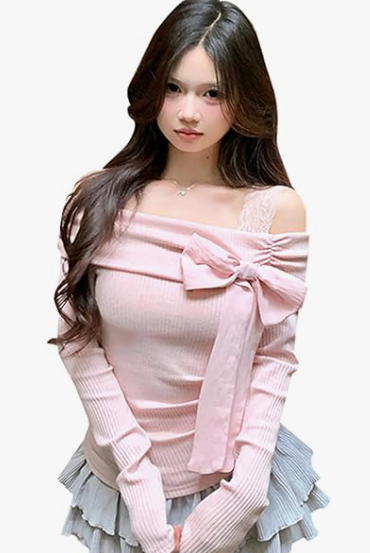 女の子用長袖トップス